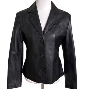Tiboa Leathers Elegant Black 100% Leather Jacket for Women